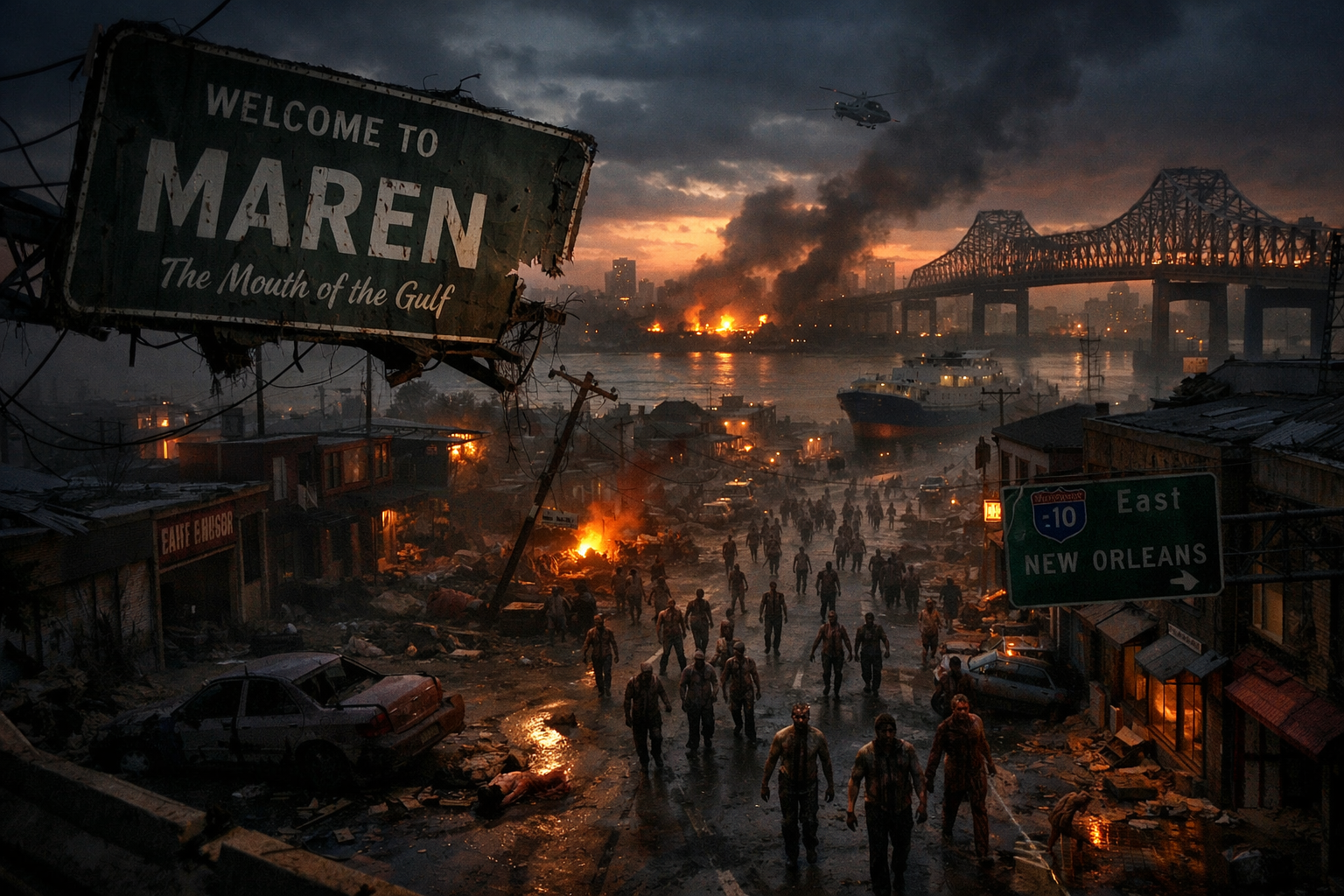 Cover art for The Fall of Maren - A Zombie Apocalypse, a zombie scenario on AI Dungeon
