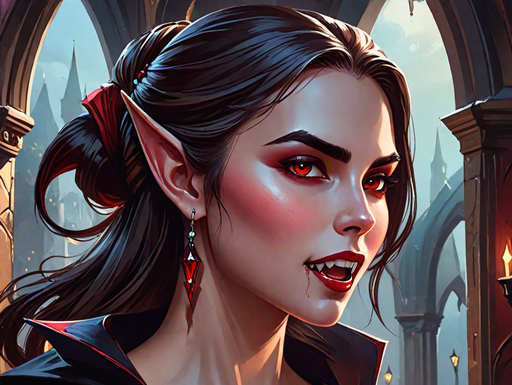 Cover art for Vampire royalty meets vampire hunter, a vampire scenario on AI Dungeon