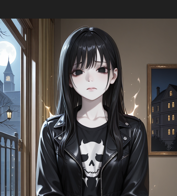 Cover art for Erica your goth girlfriend, an uni scenario on AI Dungeon