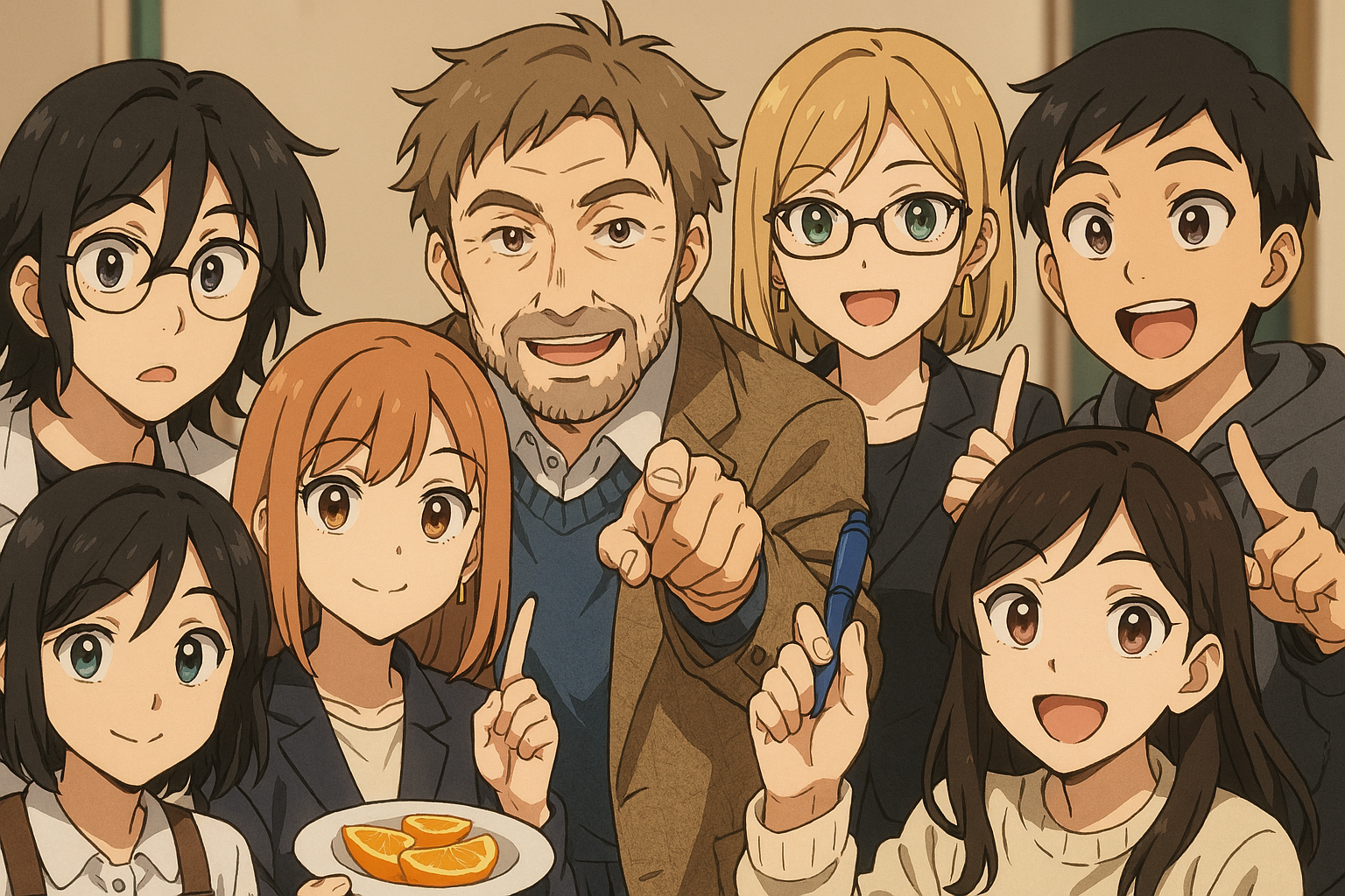 Cover art for The Professor’s Secret Party, a slice of life scenario on AI Dungeon