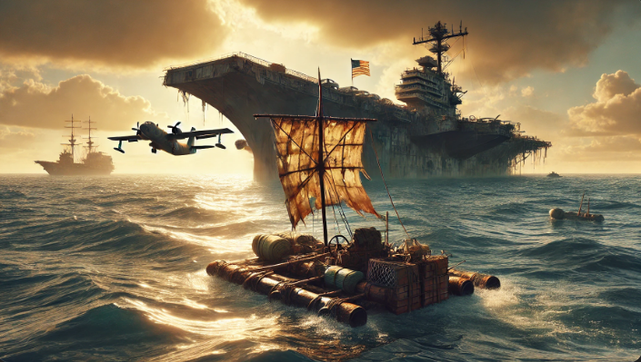 Cover art for The Drowned World, a dystopian scenario on AI Dungeon