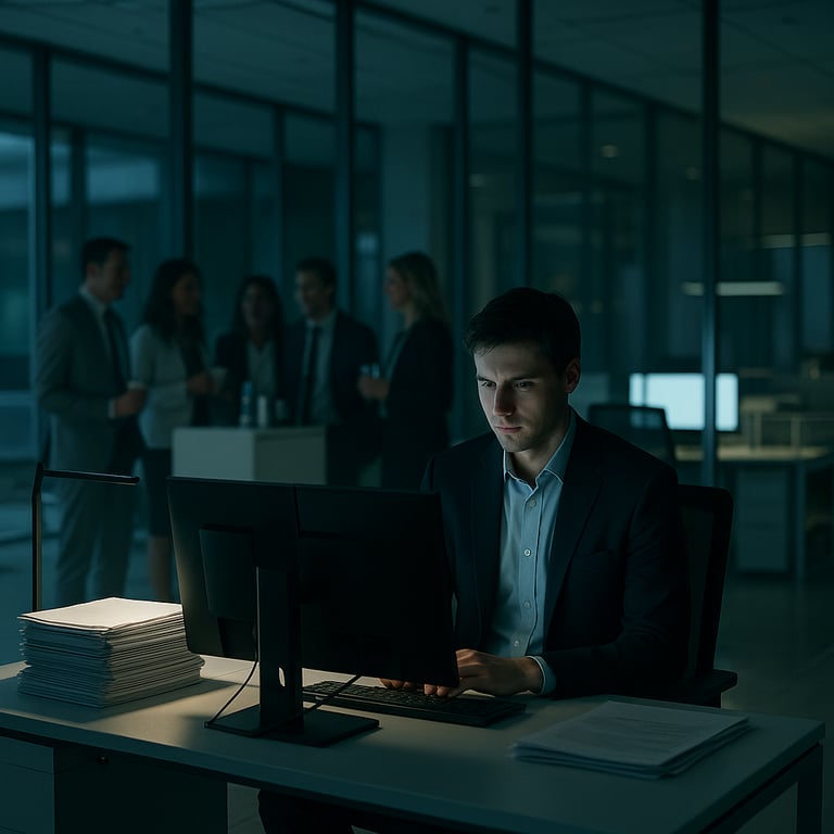 Cover art for Professionally Destroyed, a corporate drama scenario on AI Dungeon