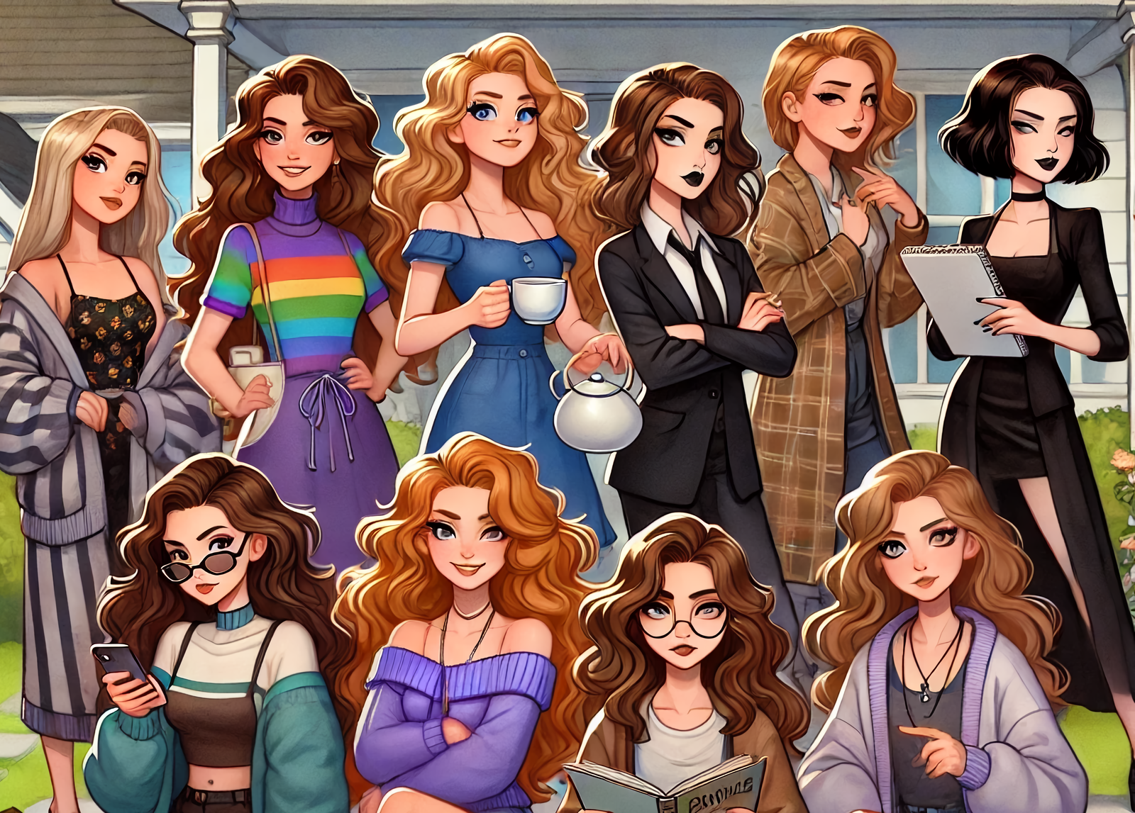 Cover art for 10 Stepsisters, a comedy adventure on AI Dungeon