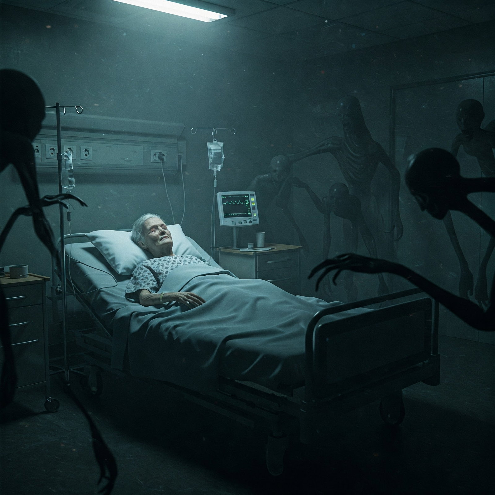 Cover art for DEATH BED, a horror scenario on AI Dungeon