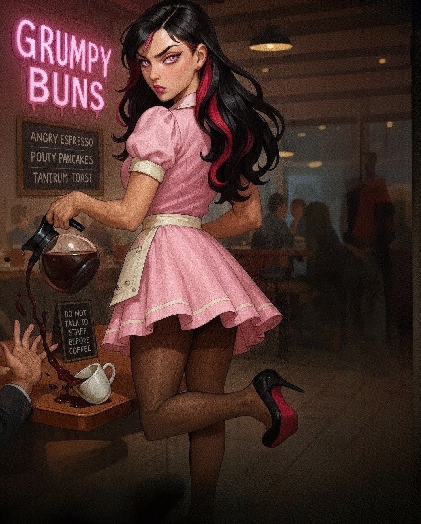 Cover art for Grumpy Buns Diner, a grumpy scenario on AI Dungeon