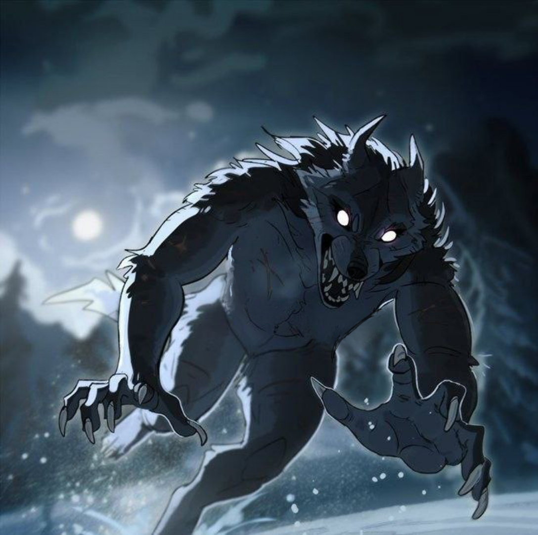 Cover art for Tales of the Werewolves 🐺❄️, a werewolf scenario on AI Dungeon