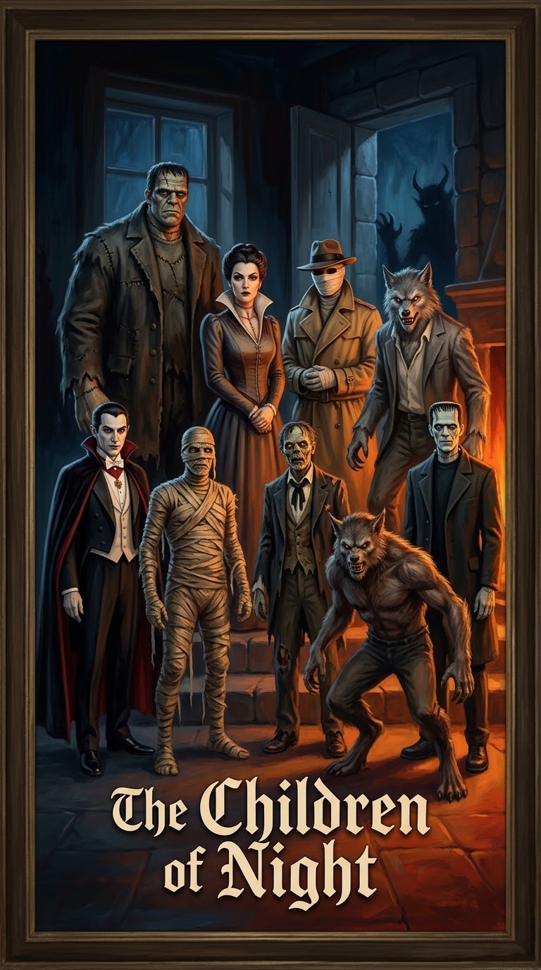 Cover art for The Children of Night, a dark fantasy scenario on AI Dungeon