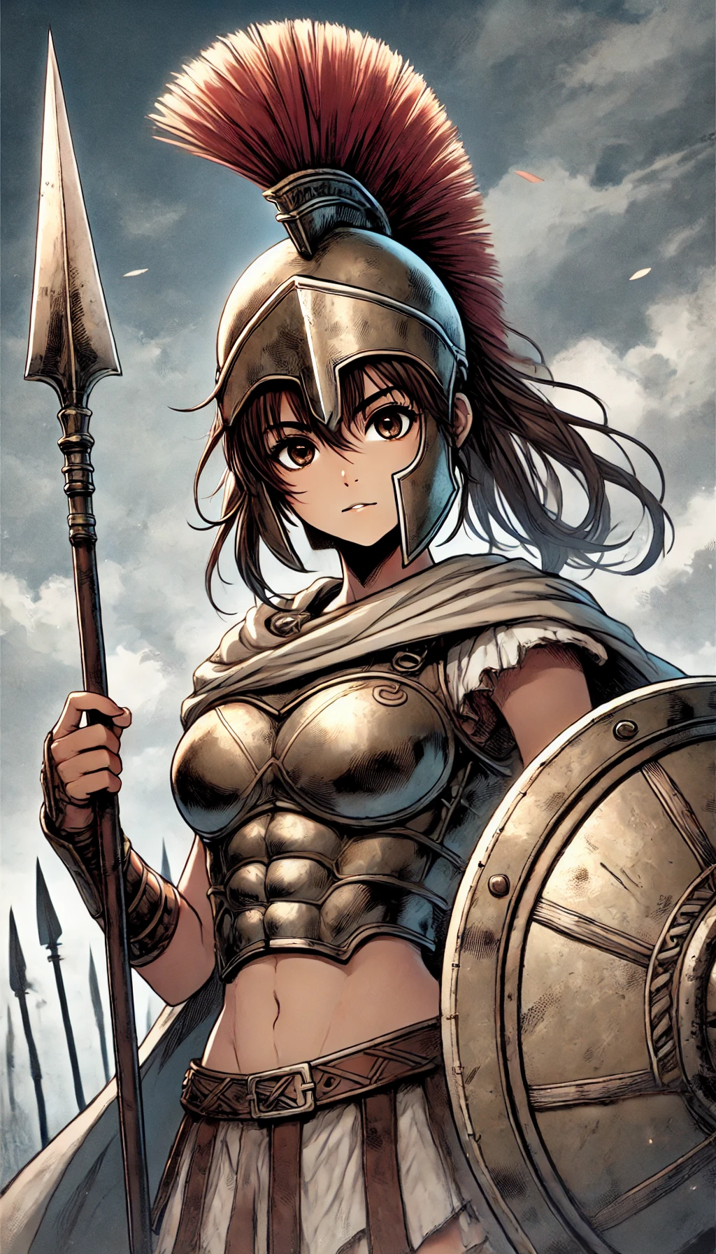 Cover art for A Daughter of Sparta, a medieval scenario on AI Dungeon