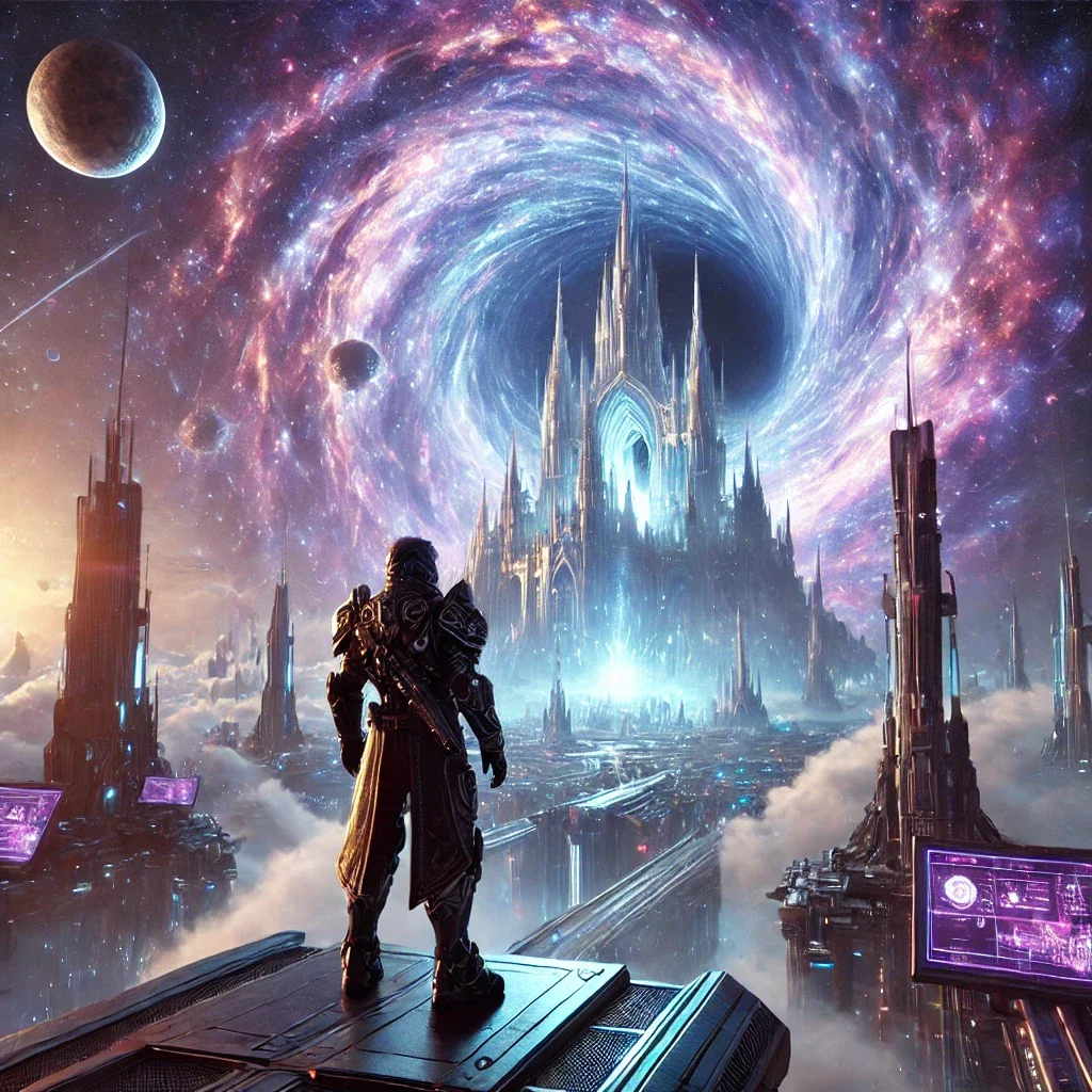 Cover art for Copy of From Space to Sorcery: Wormhole Exile, an isekai scenario on AI Dungeon