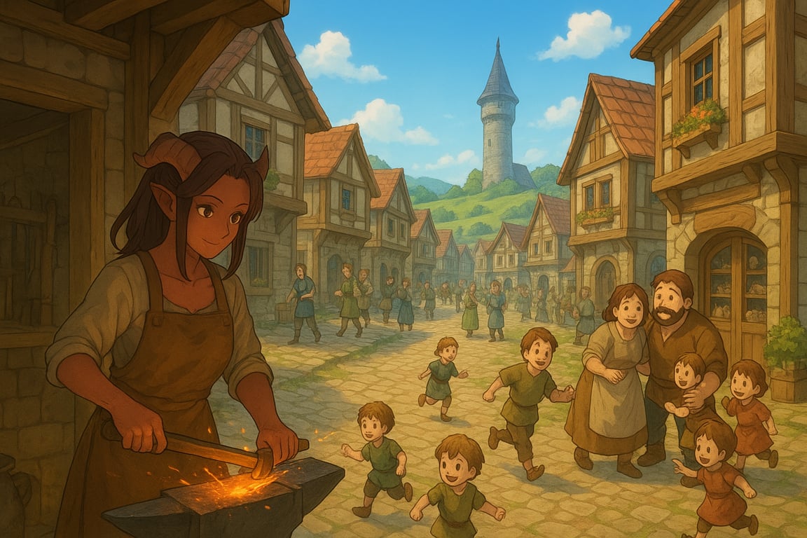 Cover art for Cozy Life in a Fantasy Village, a lola scenario on AI Dungeon