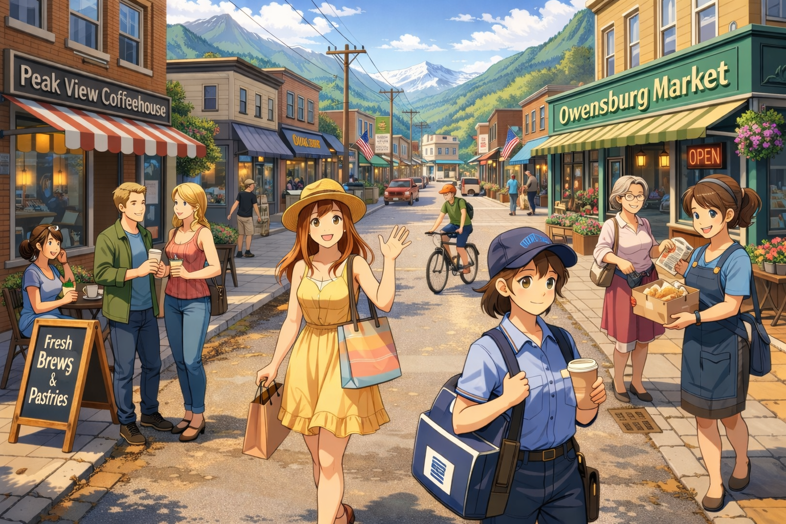 Cover art for Cozy Life in a Small Town, a cozy scenario on AI Dungeon