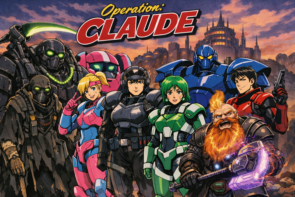 Cover art for Operation: Claude, an action scenario on AI Dungeon