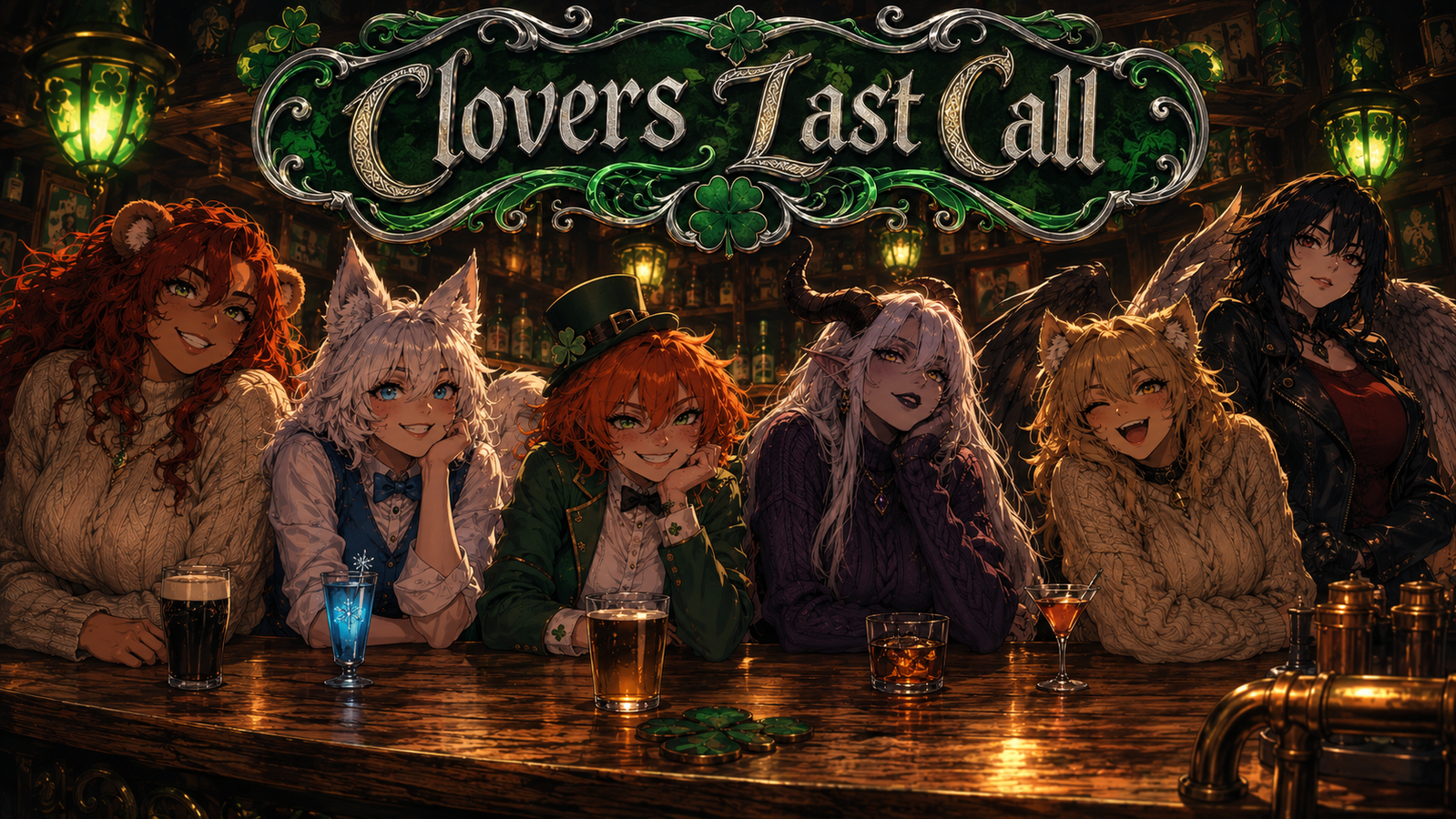Cover art for Clover’s Last Call, a romance scenario on AI Dungeon