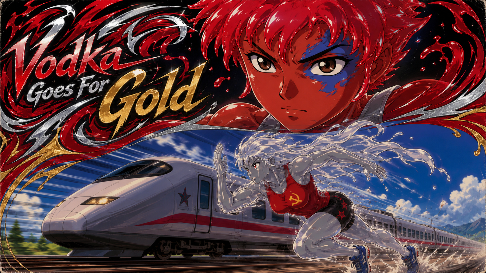 Cover art for Vodka Goes For Gold, a romance scenario on AI Dungeon