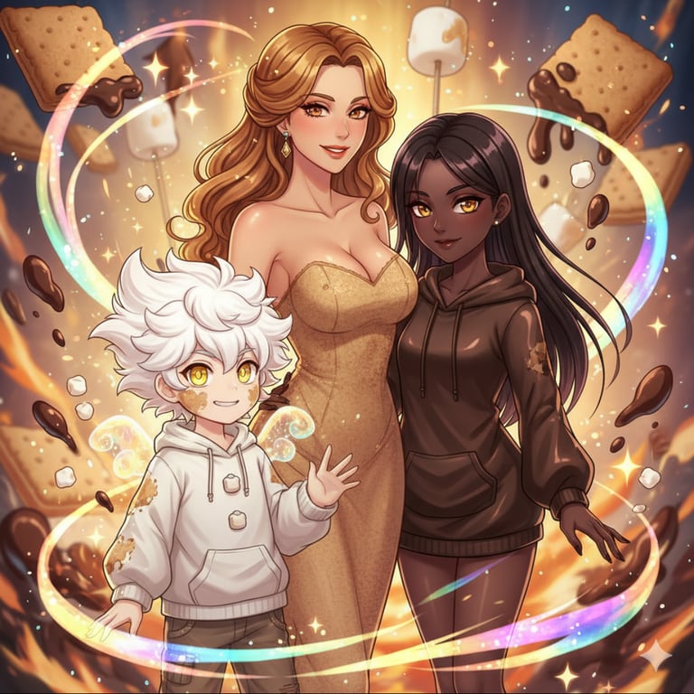 Cover art for Monster Family (Graham, Marshie, and Mellow), a wholesome scenario on AI Dungeon