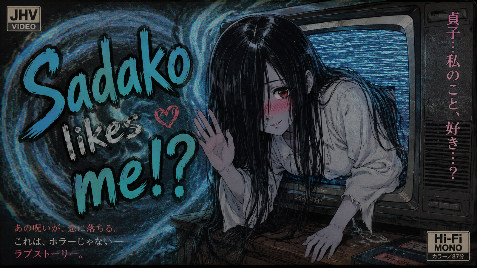 Cover art for Sadako Likes Me, a romance scenario on AI Dungeon