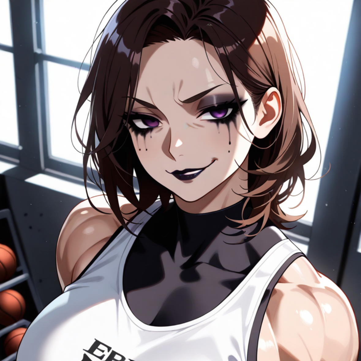 Cover art for Date, Slyvanna (Goth Muscle Momma), a romance scenario on AI Dungeon