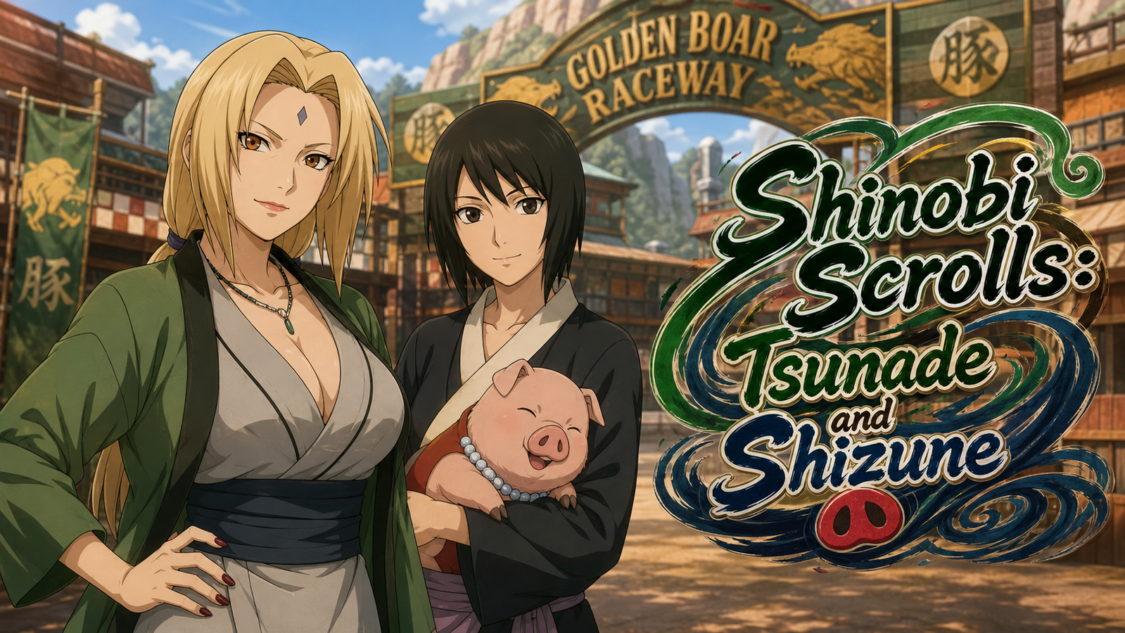 Cover art for Shinobi Scrolls (Tsunade and Shizune), a romance scenario on AI Dungeon