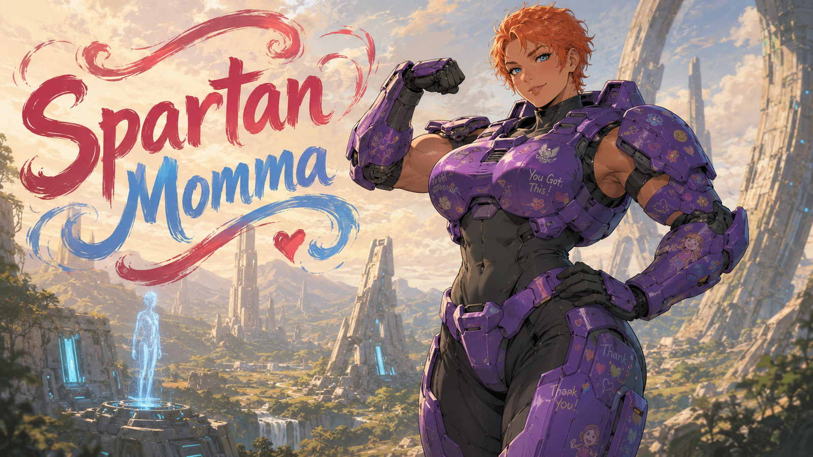 Cover art for Spartan Momma, a comedy scenario on AI Dungeon