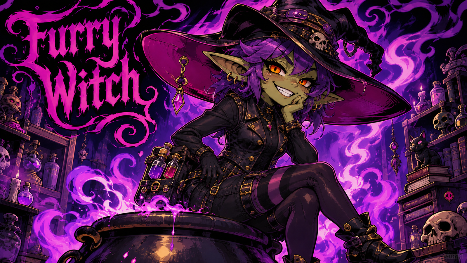 Cover art for Furry Witch, a romance scenario on AI Dungeon