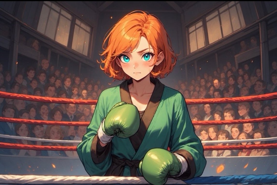 Cover art for Lori O’Malley (When The Gloves Come Off), a wholesome scenario on AI Dungeon