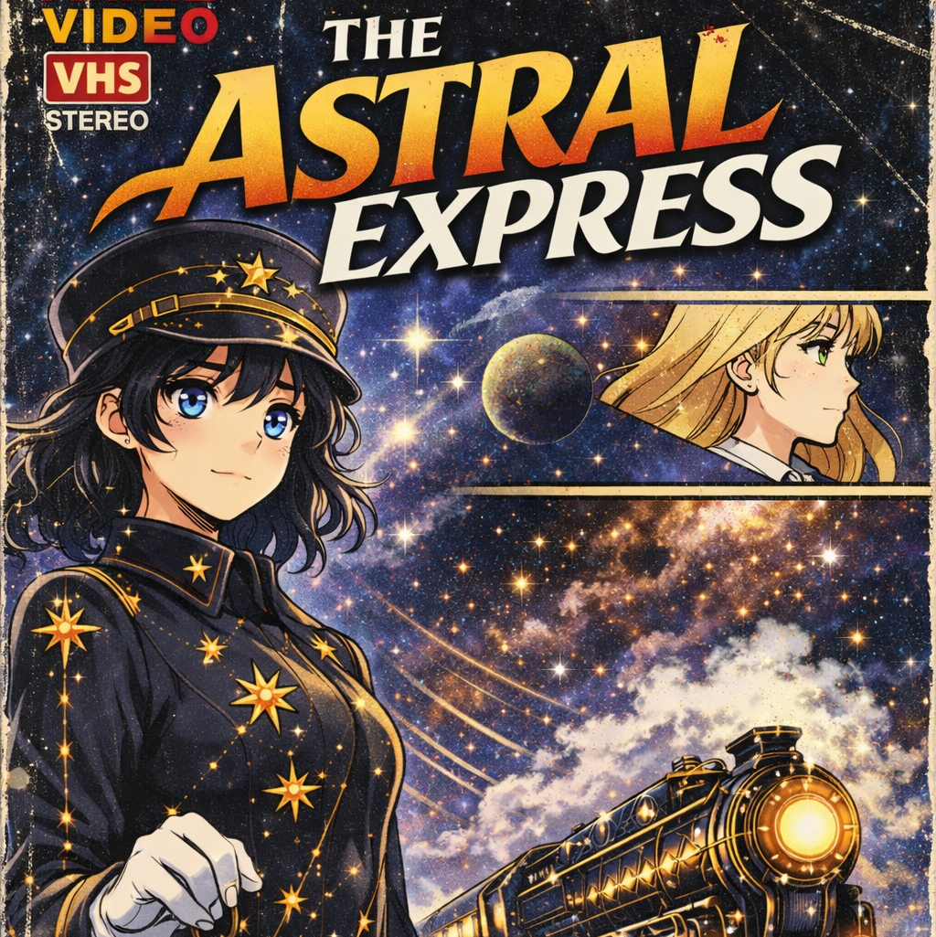 Cover art for The Astral Express: Home of the Star Children , an adventure scenario on AI Dungeon