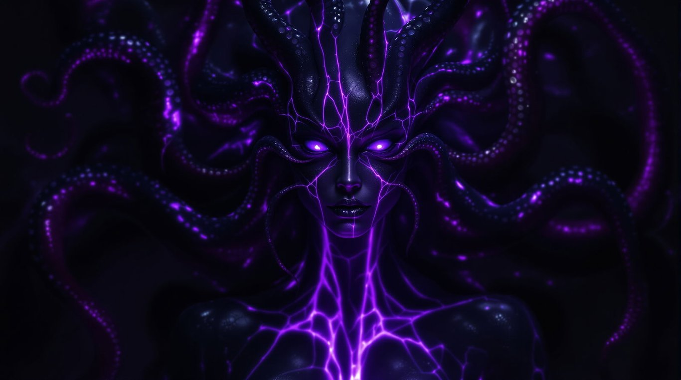 Cover art for Your Eldritch Patron, a warlock scenario on AI Dungeon