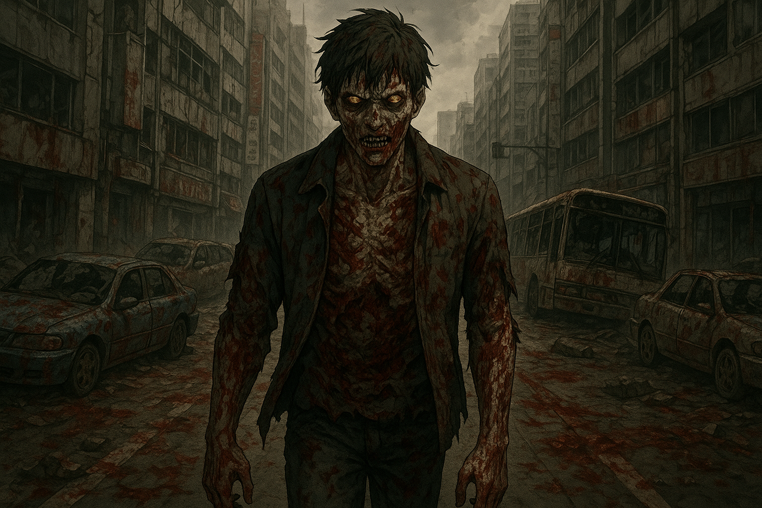 Cover art for Zombie Master (Zombie Version), a post apocalyptic scenario on AI Dungeon