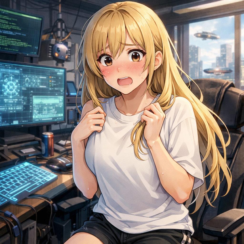 Cover art for I turned into... a girl?!, a gender swap scenario on AI Dungeon