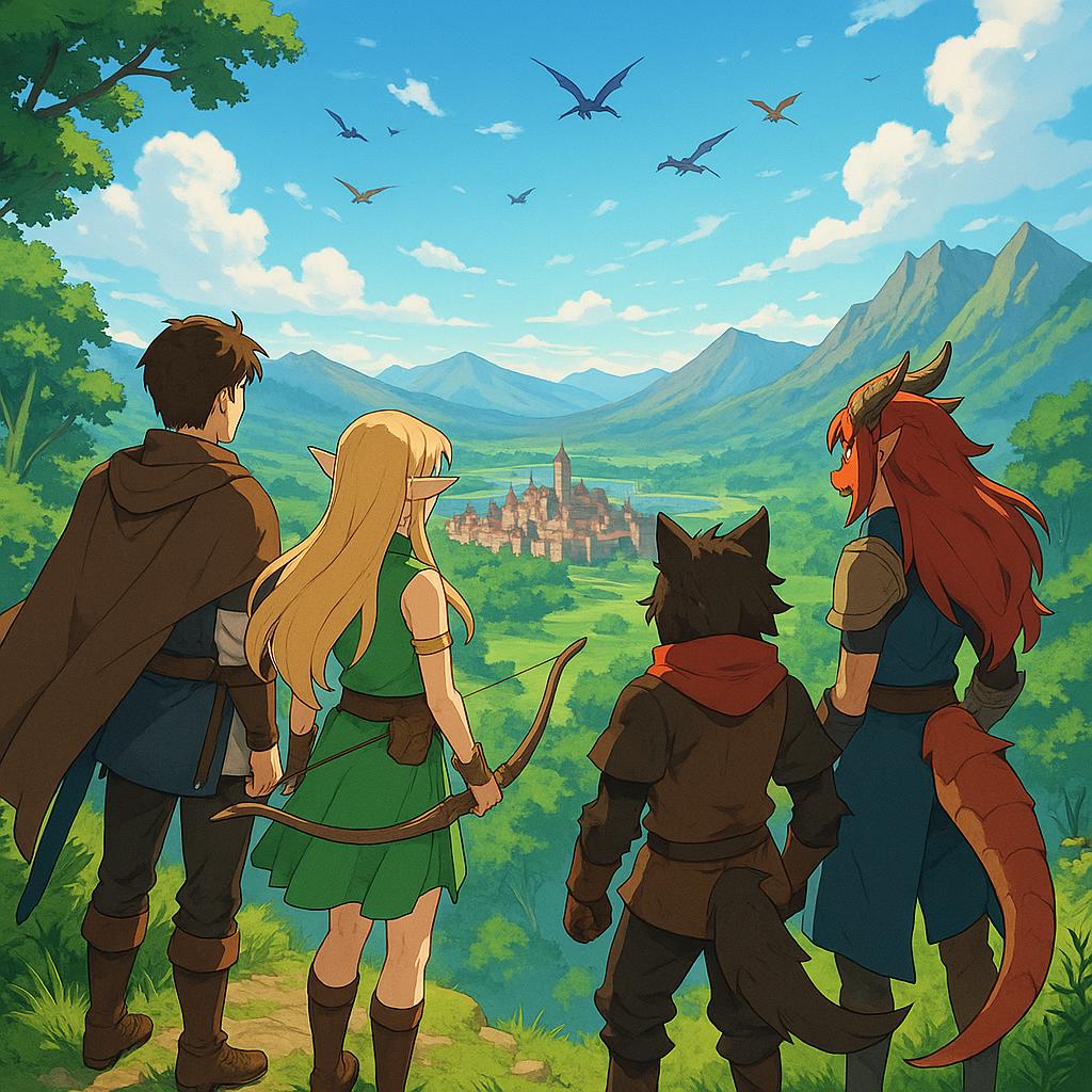 Cover art for Fantasy adventure with the System, a fantasy scenario on AI Dungeon
