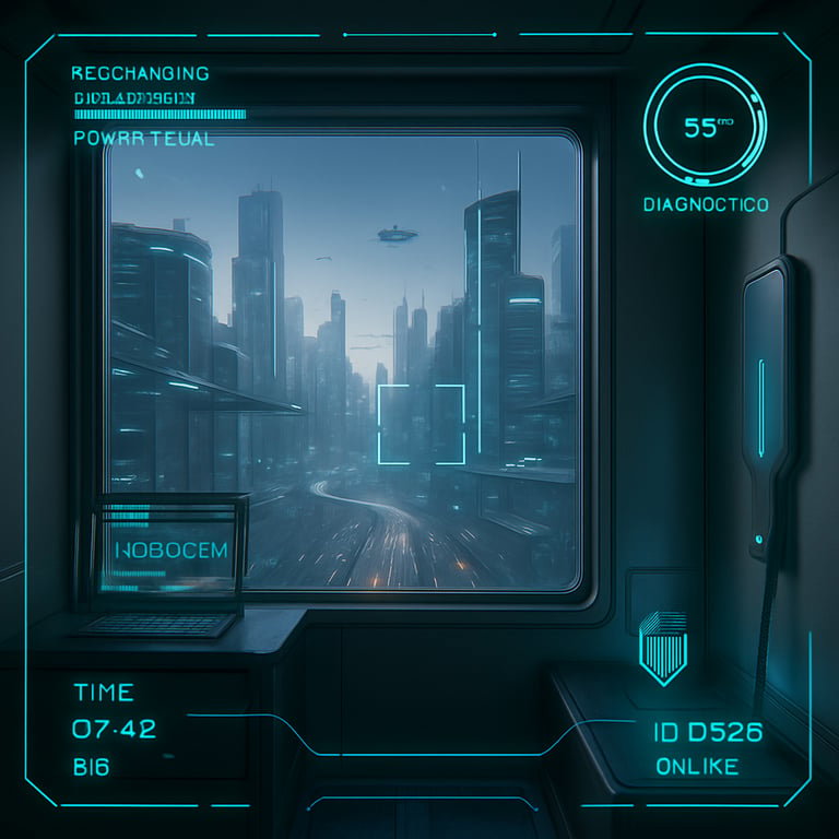 Cover art for Android World: Origins, a machine world scenario on AI Dungeon