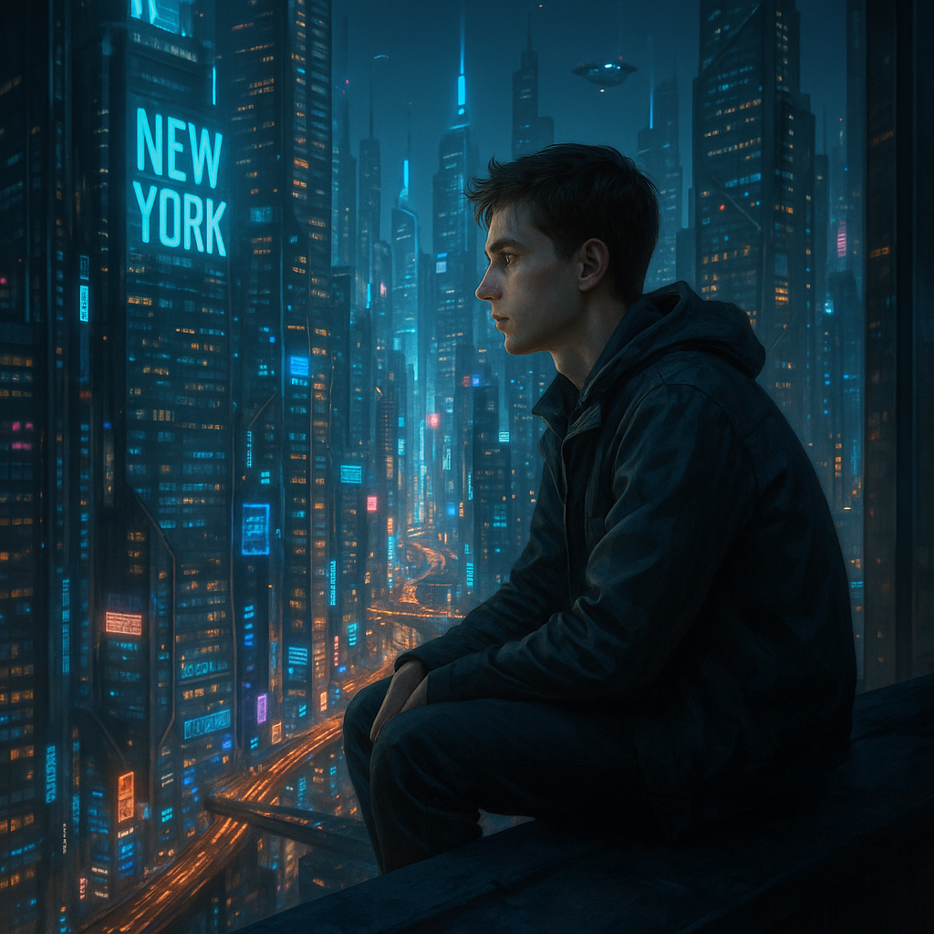 Cover art for Earth Under Occupation: New Hope, a cyberpunk scenario on AI Dungeon
