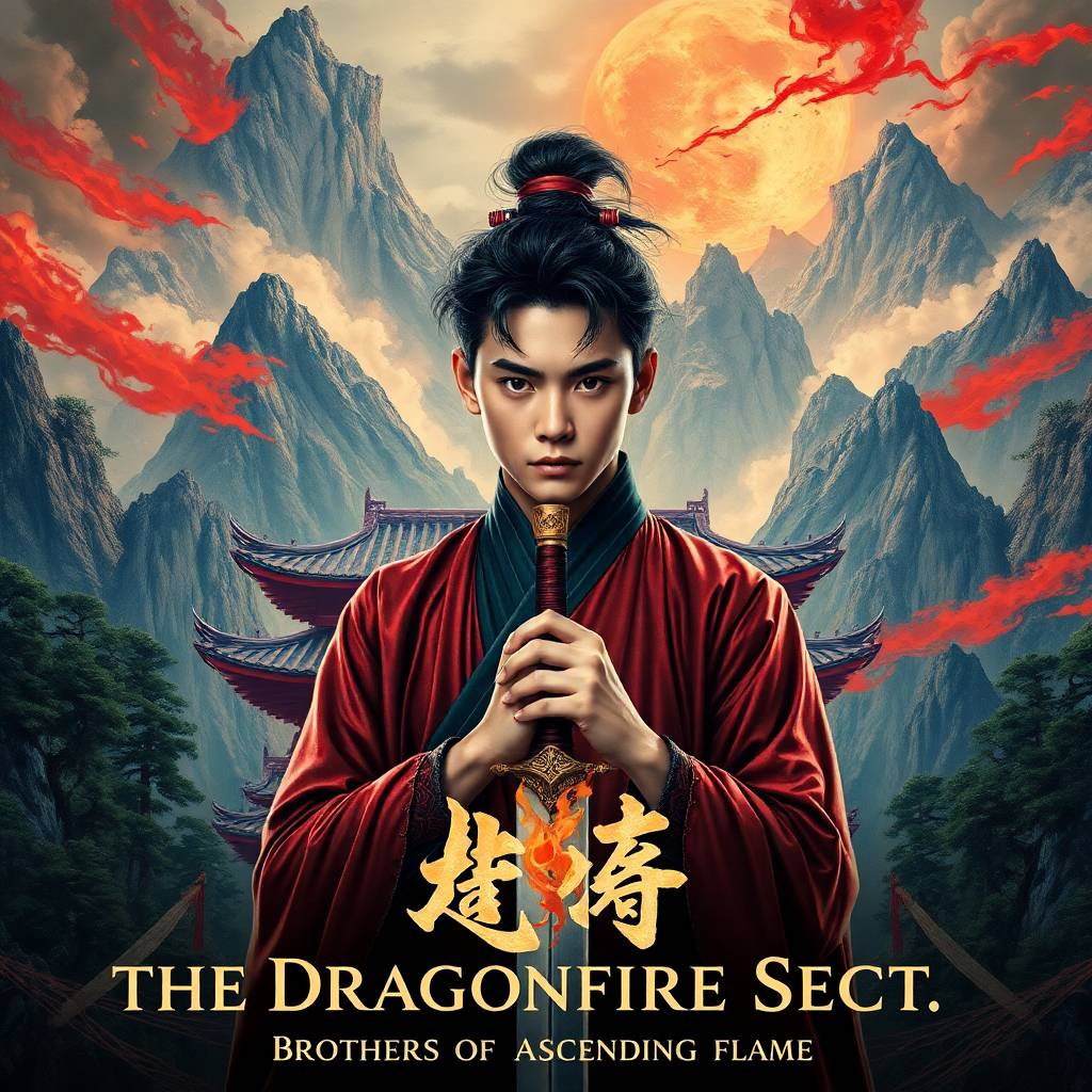 Cover art for The Dragonfire Sect: Brothers of Ascending Flame, a wuxia scenario on AI Dungeon