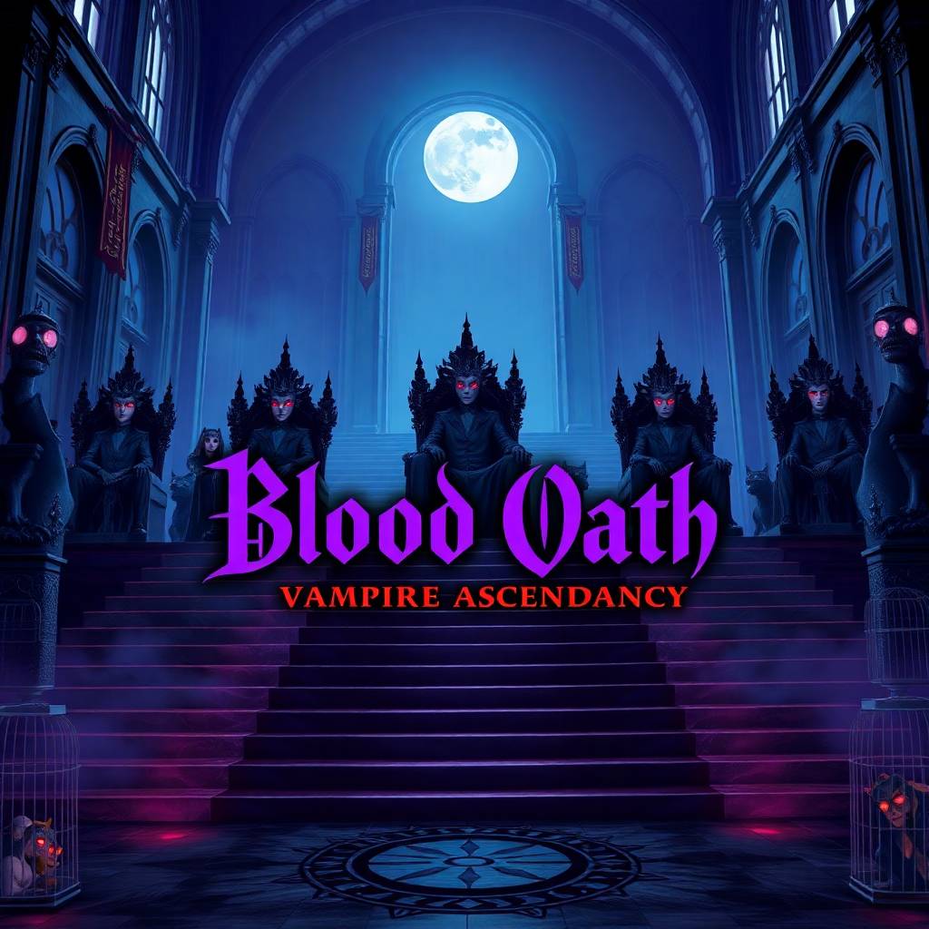 Cover art for Blood Oath: Vampire Ascendancy, a vampire scenario on AI Dungeon