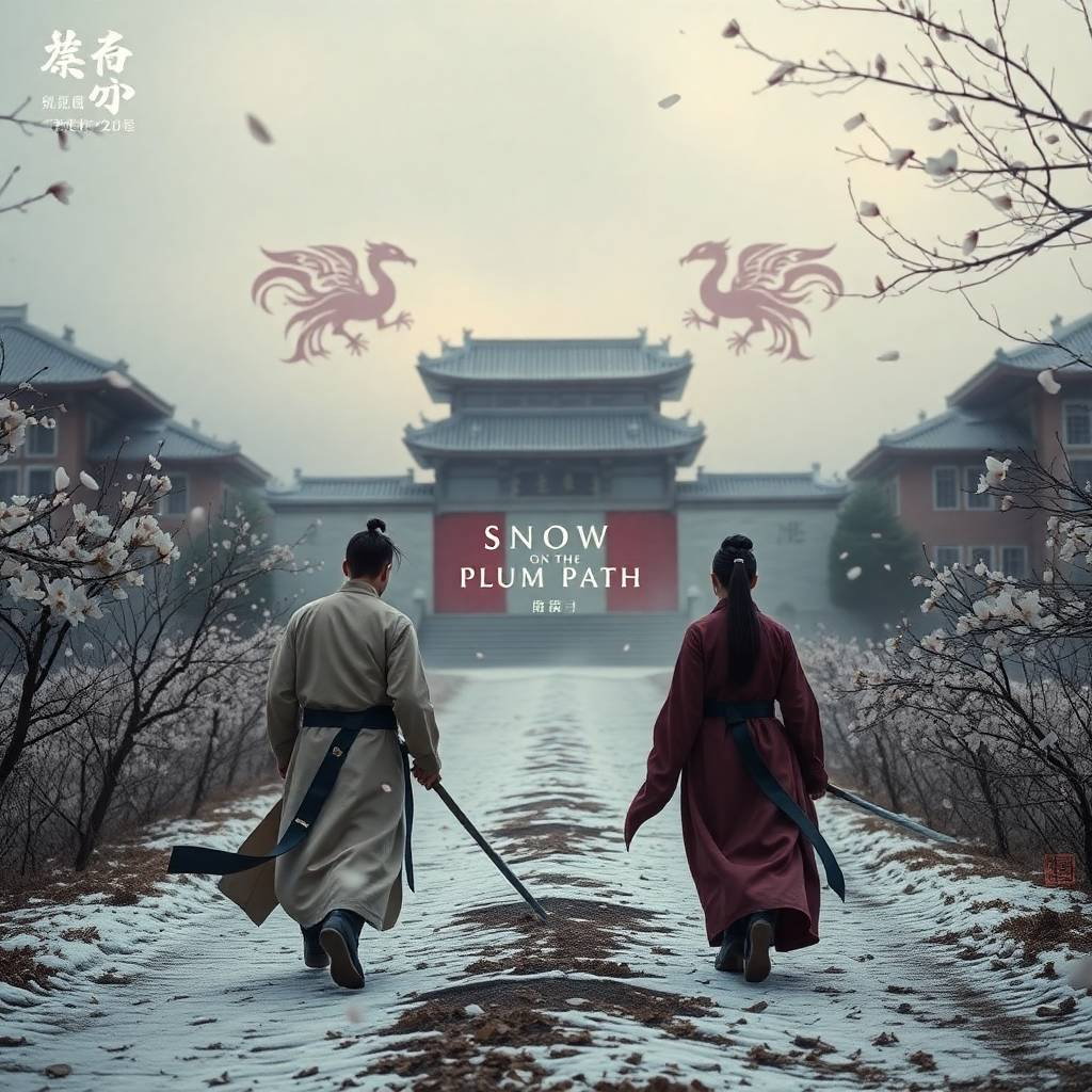 Cover art for Snow on the Plum Path, a wuxia scenario on AI Dungeon