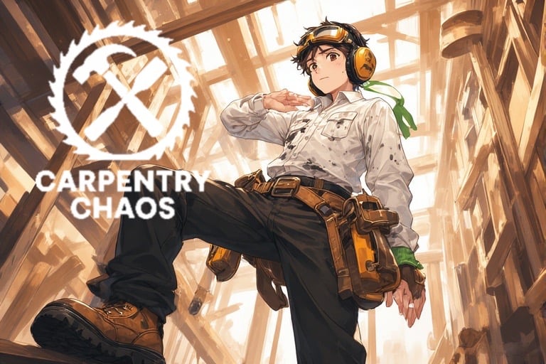 Cover art for Carpentry Chaos, a southanchor high series scenario on AI Dungeon