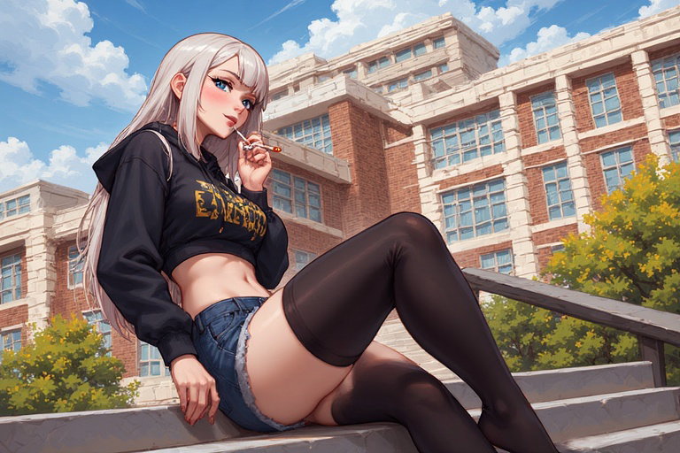 Cover art for "Wanna Smoke?", a flipflap scenario on AI Dungeon