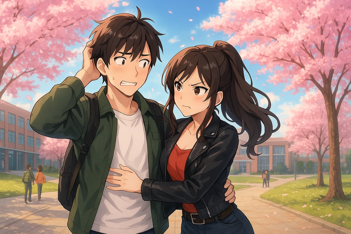 Cover art for Fake It ‘Til You Feel It 💕🎓, a college scenario on AI Dungeon