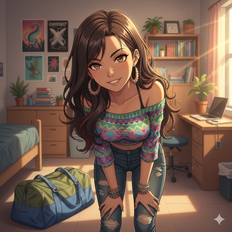 Cover art for Freshman Flames: Gia Romano, a college scenario on AI Dungeon