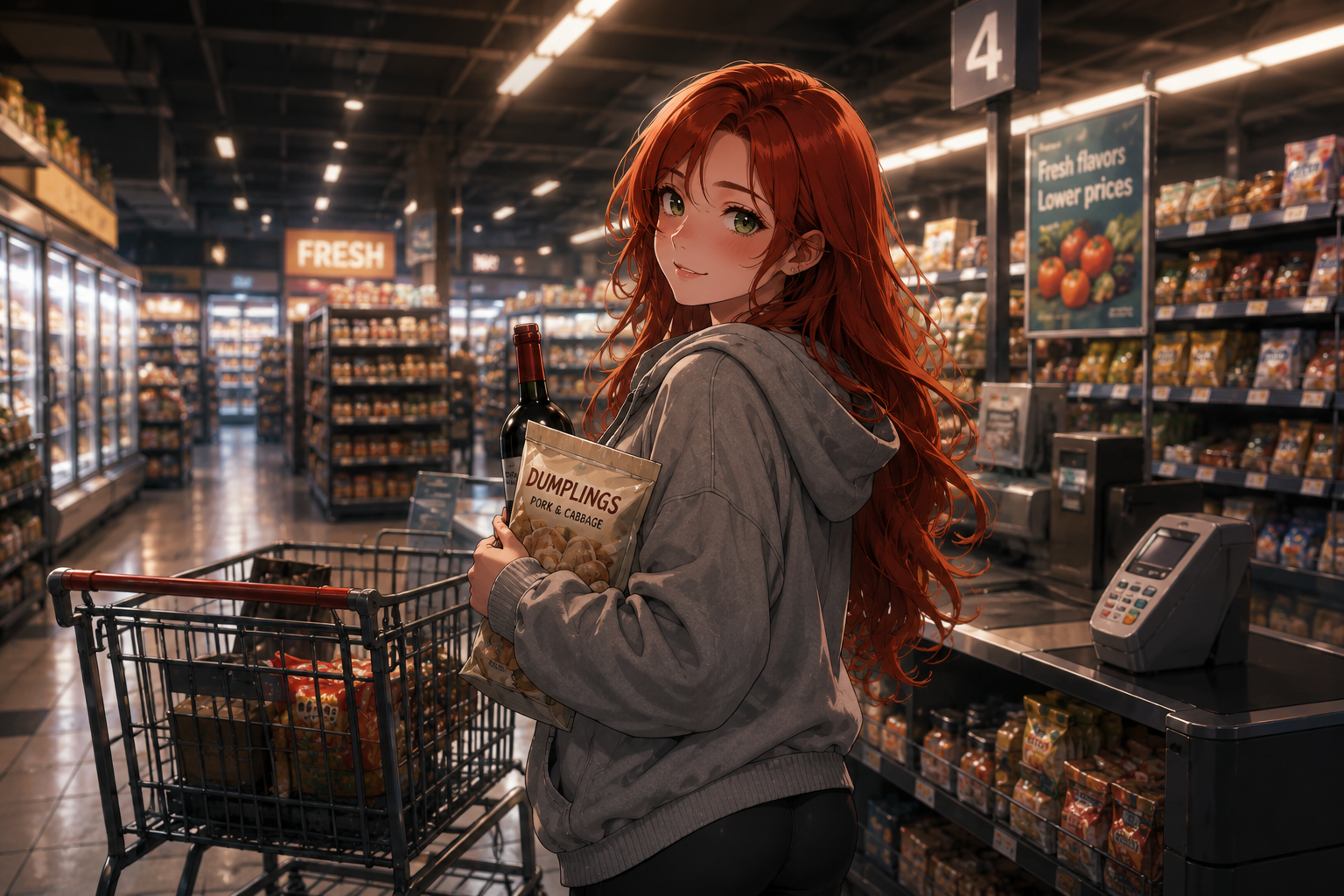 Cover art for Frozen Dumplings & Neon Lights, a modern scenario on AI Dungeon