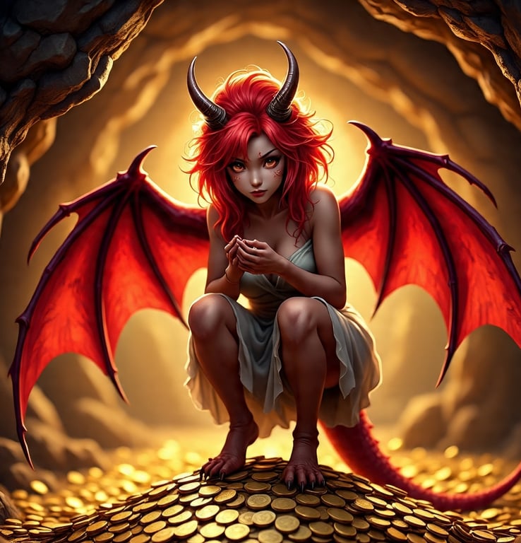 Cover art for 'Am I a Scary Dragon?', a dragon adventure on AI Dungeon