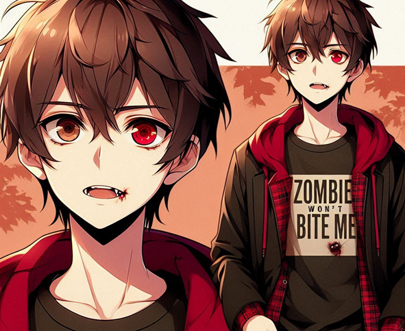 Cover art for The Zombie Won't Bite Me, a zombie scenario on AI Dungeon
