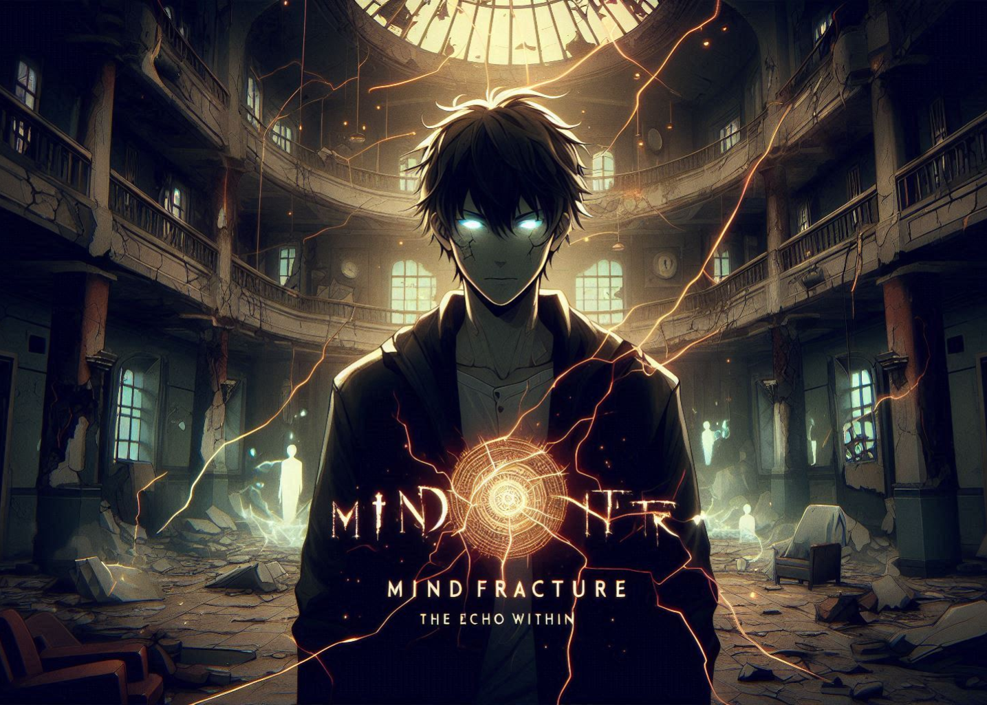 Cover art for Mindfracture: The Echo Within, a supernatural thriller scenario on AI Dungeon