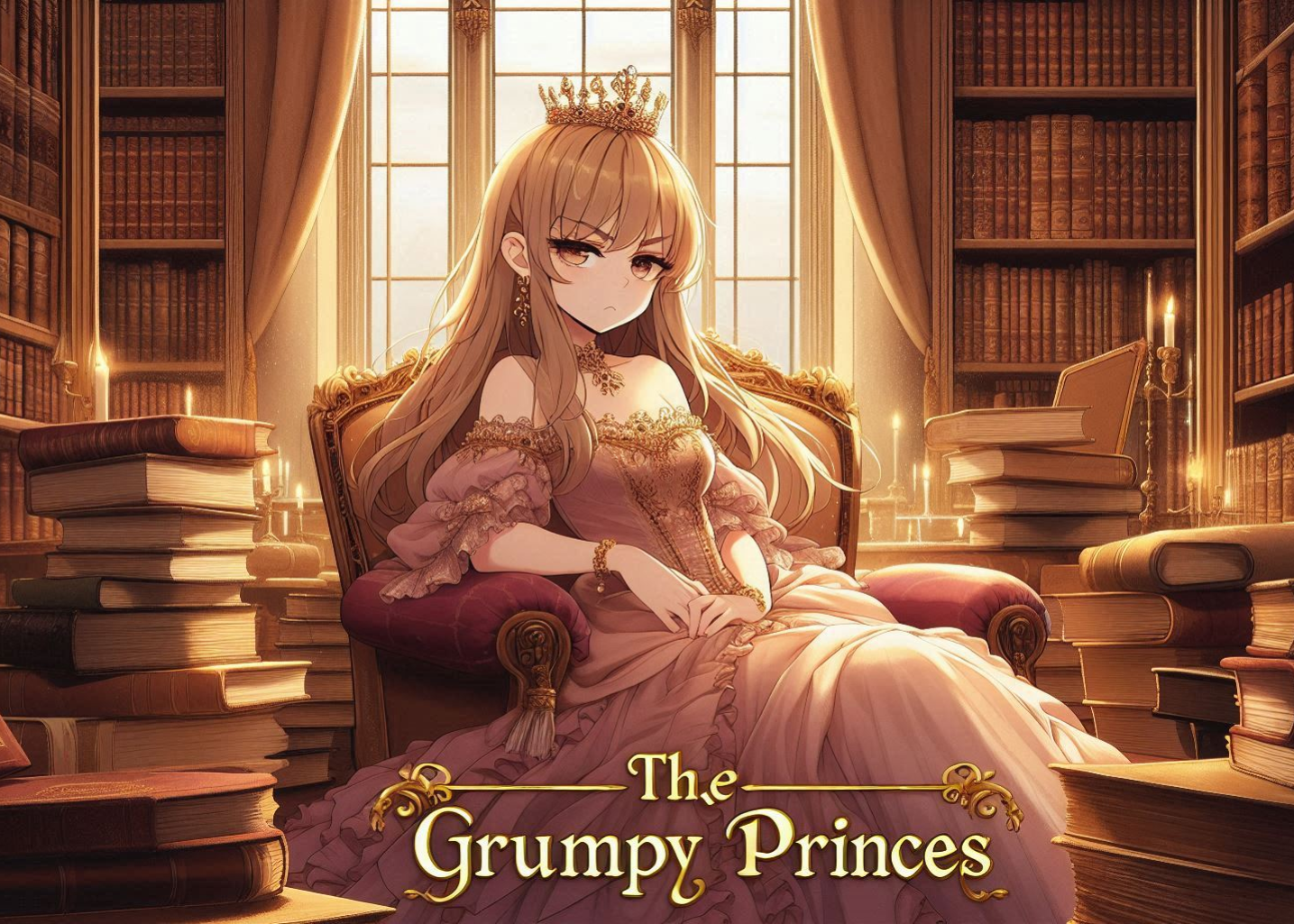 Cover art for The Grumpy Princess, a fairy tale scenario on AI Dungeon