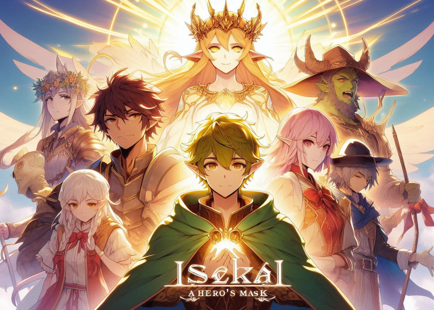 Cover art for Isekai: A Hero's Mask, an adventure scenario on AI Dungeon