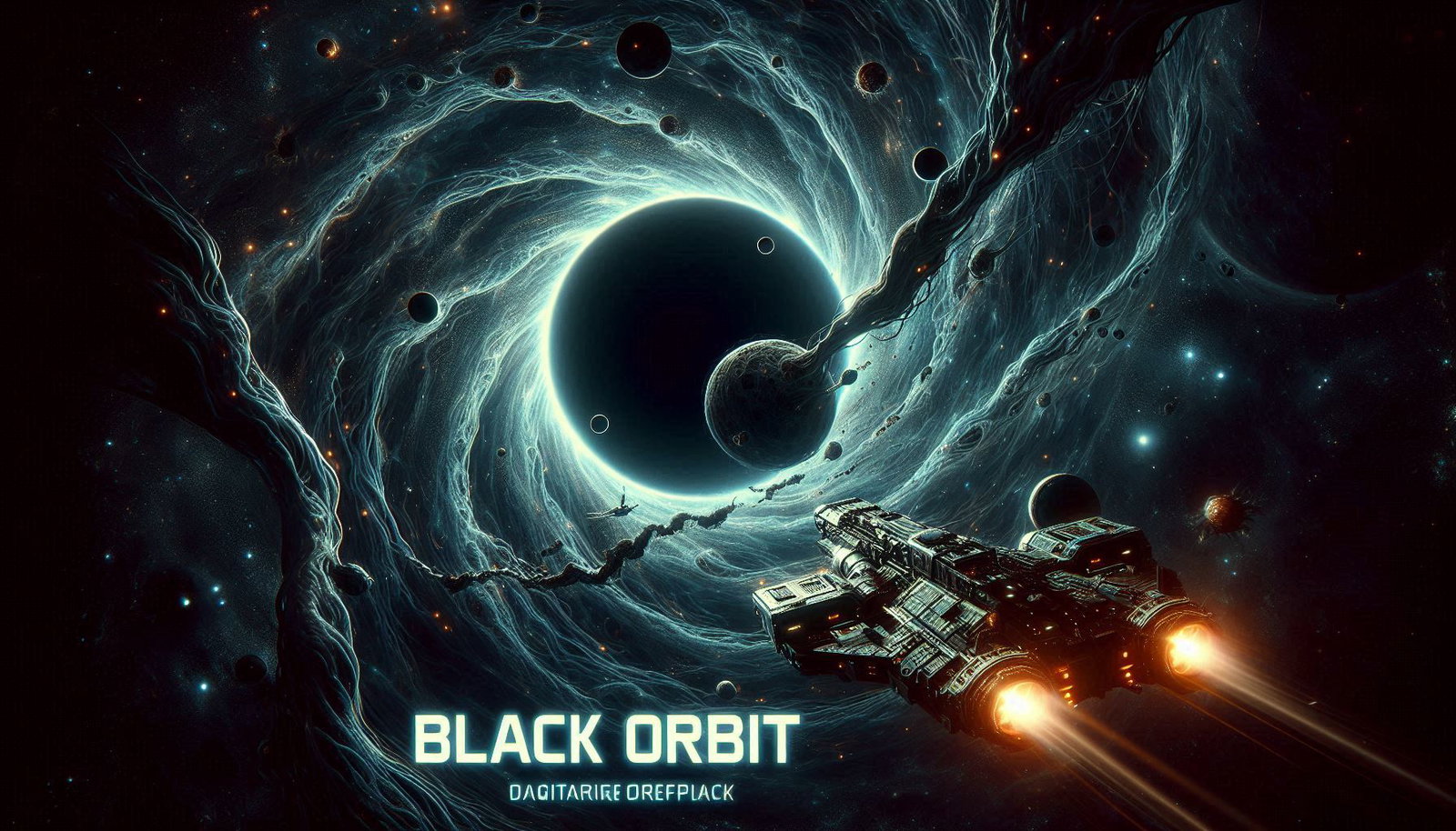 Cover art for Black Orbit, a sci fi scenario on AI Dungeon