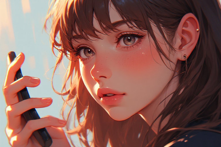 Cover art for She overheard me talking on the phone 😳, a slice of life scenario on AI Dungeon