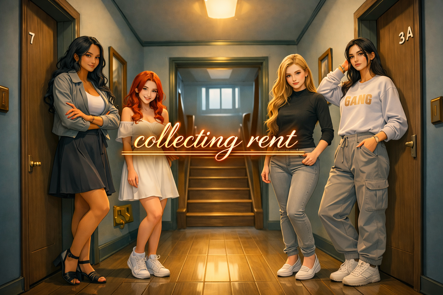 Cover art for Collecting Rent, a relationship scenario on AI Dungeon