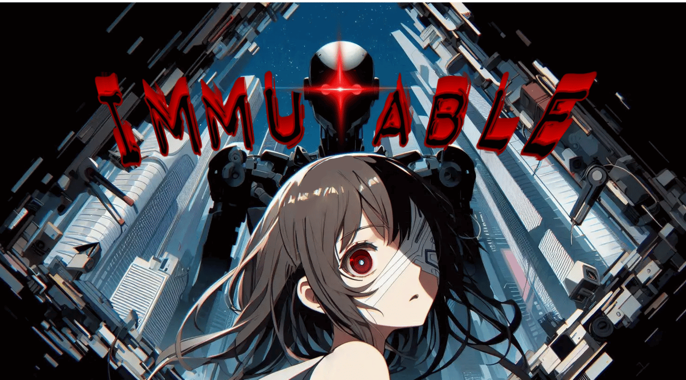 Cover art for IMMUTABLE, a sci fi scenario on AI Dungeon