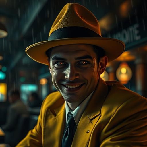 Cover art for The Man in the Yellow Suit, a lovecraft scenario on AI Dungeon